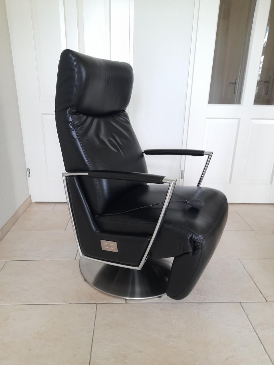 Prominent Elektrisch verstelbare Lederen relax fauteuil (in goede staat)