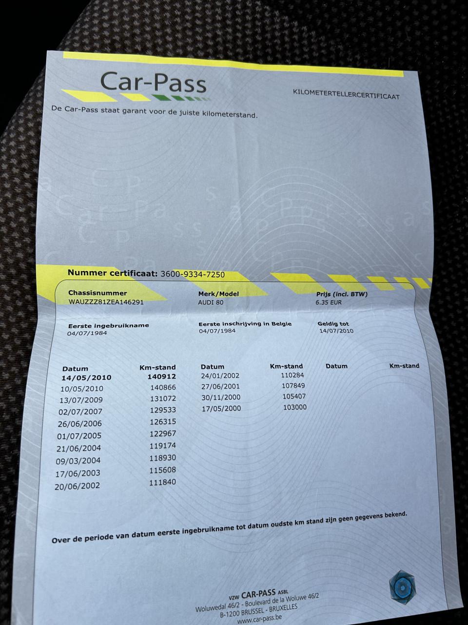 Audi 80 B2 diesel wegenbelastingvrij 1984 1.6 5 bak