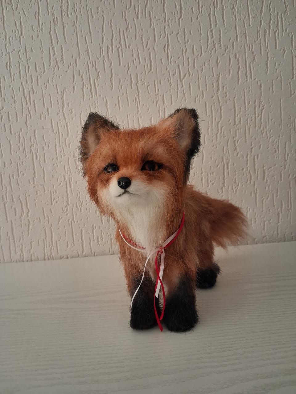 Artdoll vos pop handgemaakt