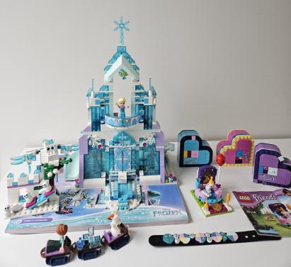 Lego 41148 (Frozen Paleis) + 41114 + Lego Dots armband + 3 Friends harten