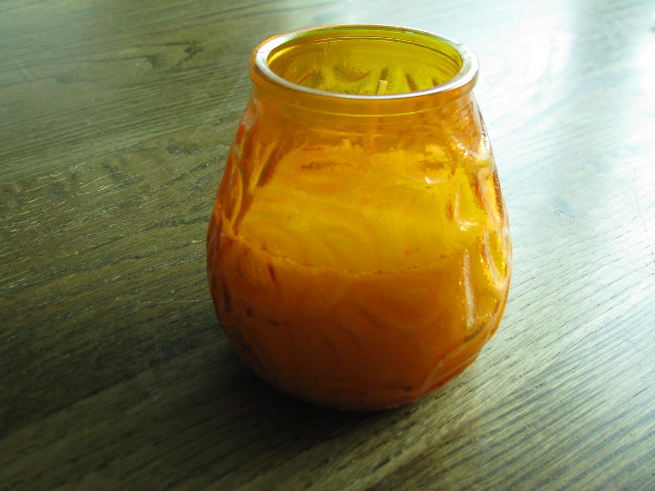 Glazen sfeerlichthouder.