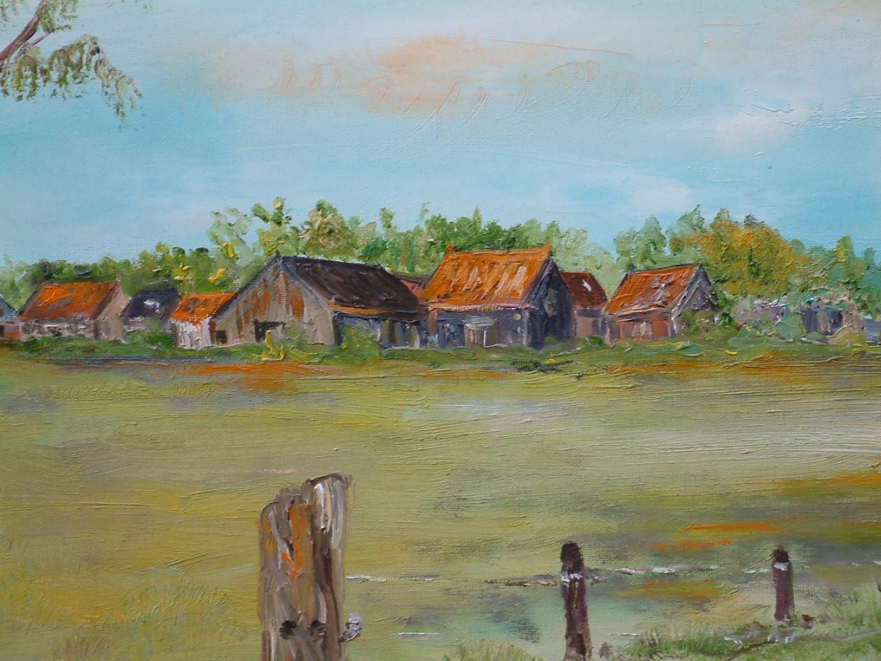 Domburg  van uit landweg  en Vilsteren   Jac Caljouw  schilderijen