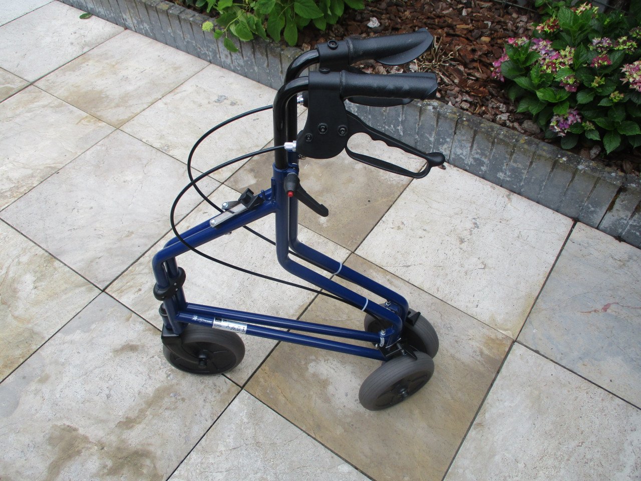 Zgan opvouwbare 3wiel rollator met mand en dienblad