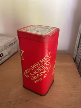 Oud blikje aardappelmeel Scholten Groningen