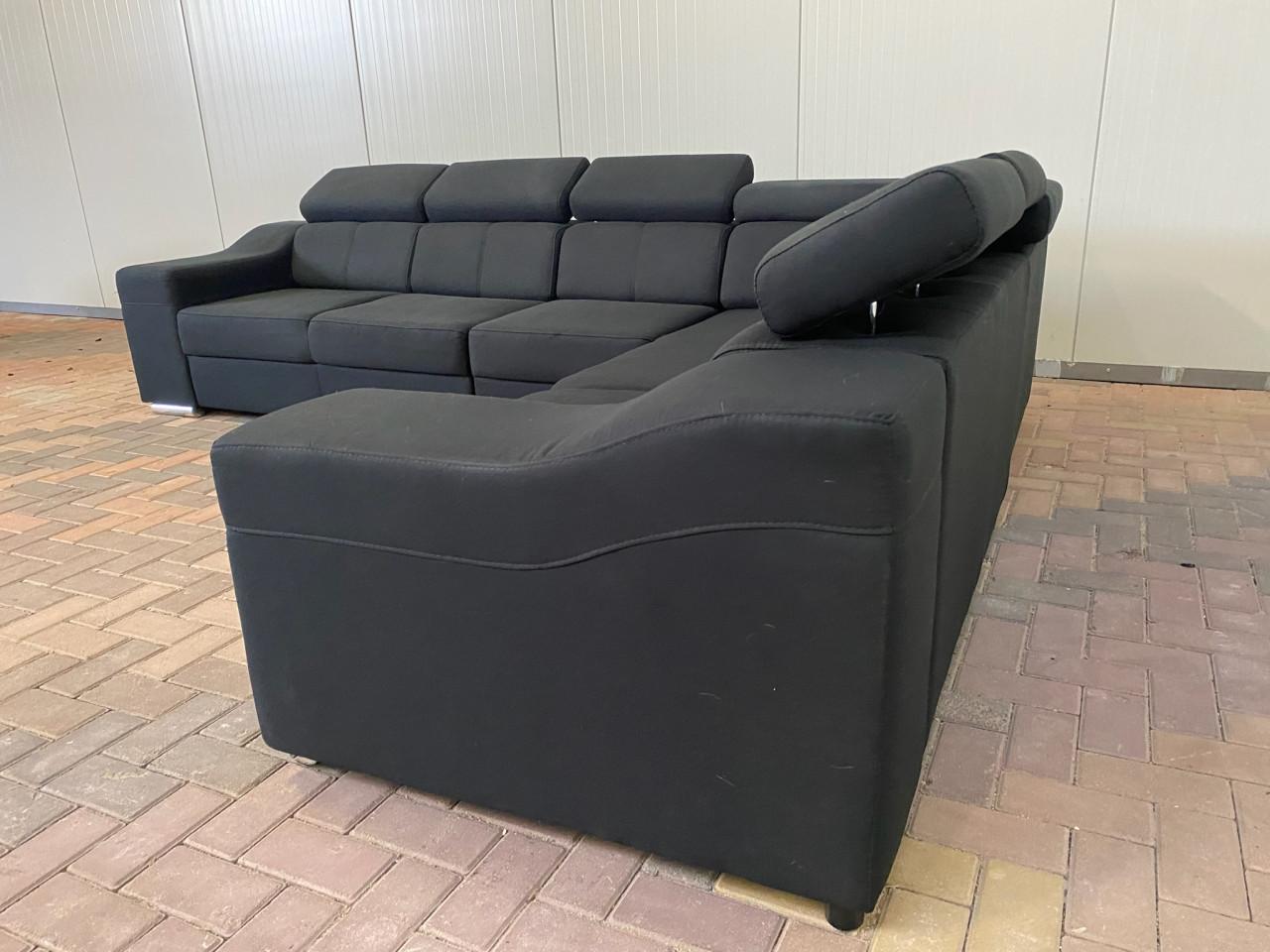 GRATIS LEVERING HEEL NEDERLAND Moderne Zwarte Stoffen Hoekbank