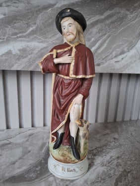 Vintage porseleinen zeldzaam standbeeld