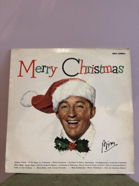 Vintage LP van Bing Crosby's klassieke kerstalbum 'Merry Christmas