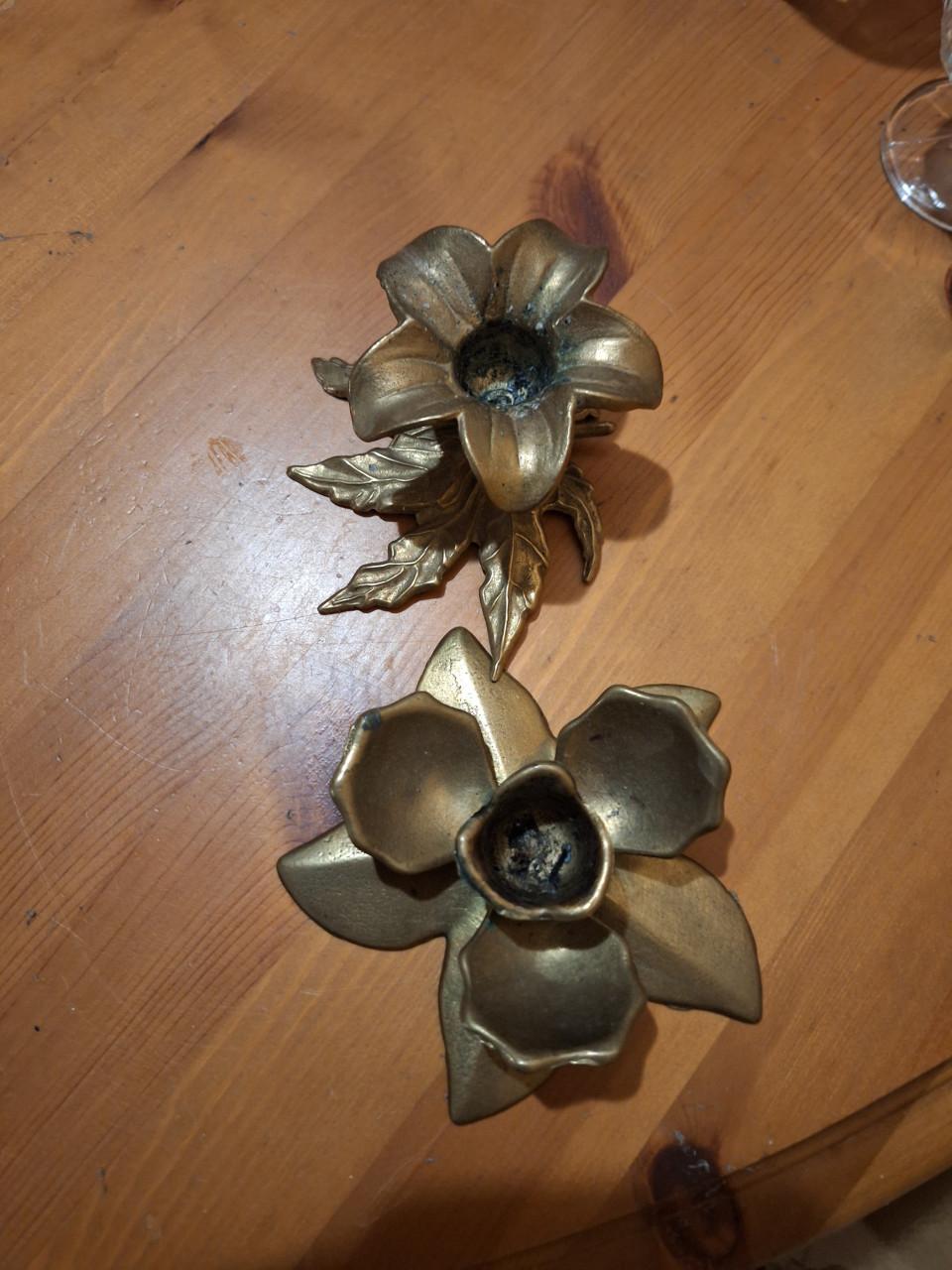 2 vintage kandelaars