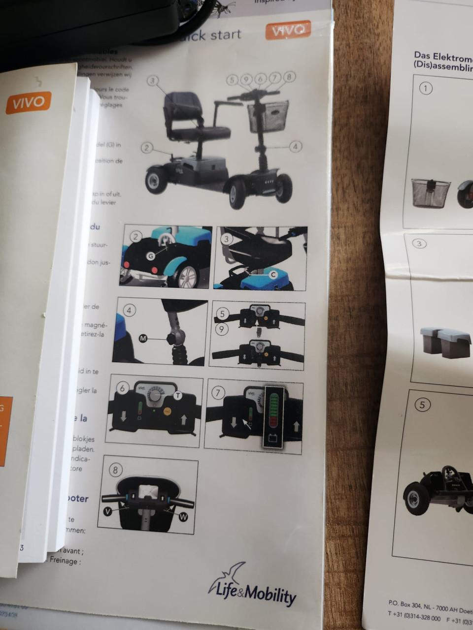 Scootmobiel (opvouwbaar/deelbaar) Vivo 4