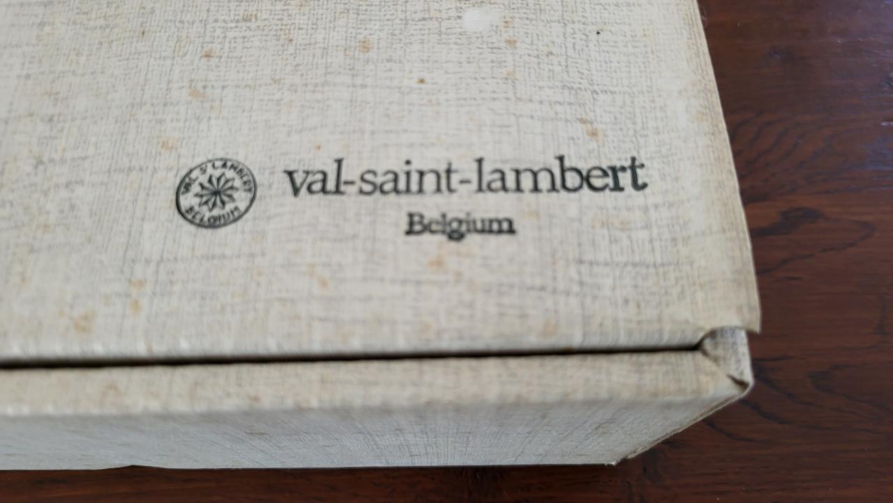 Set v 12 kristallen Val-Saint-Lambert sterrenbeeld onderzetters