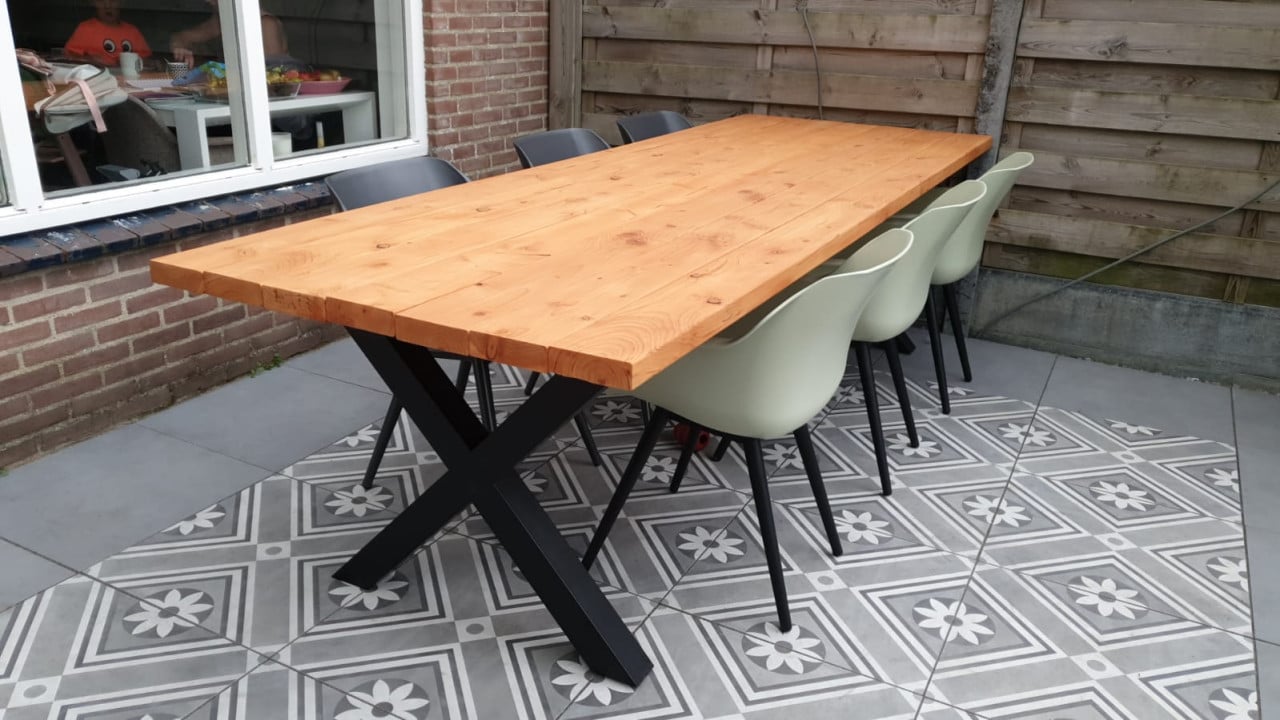 Douglas houten tuintafel & bankje