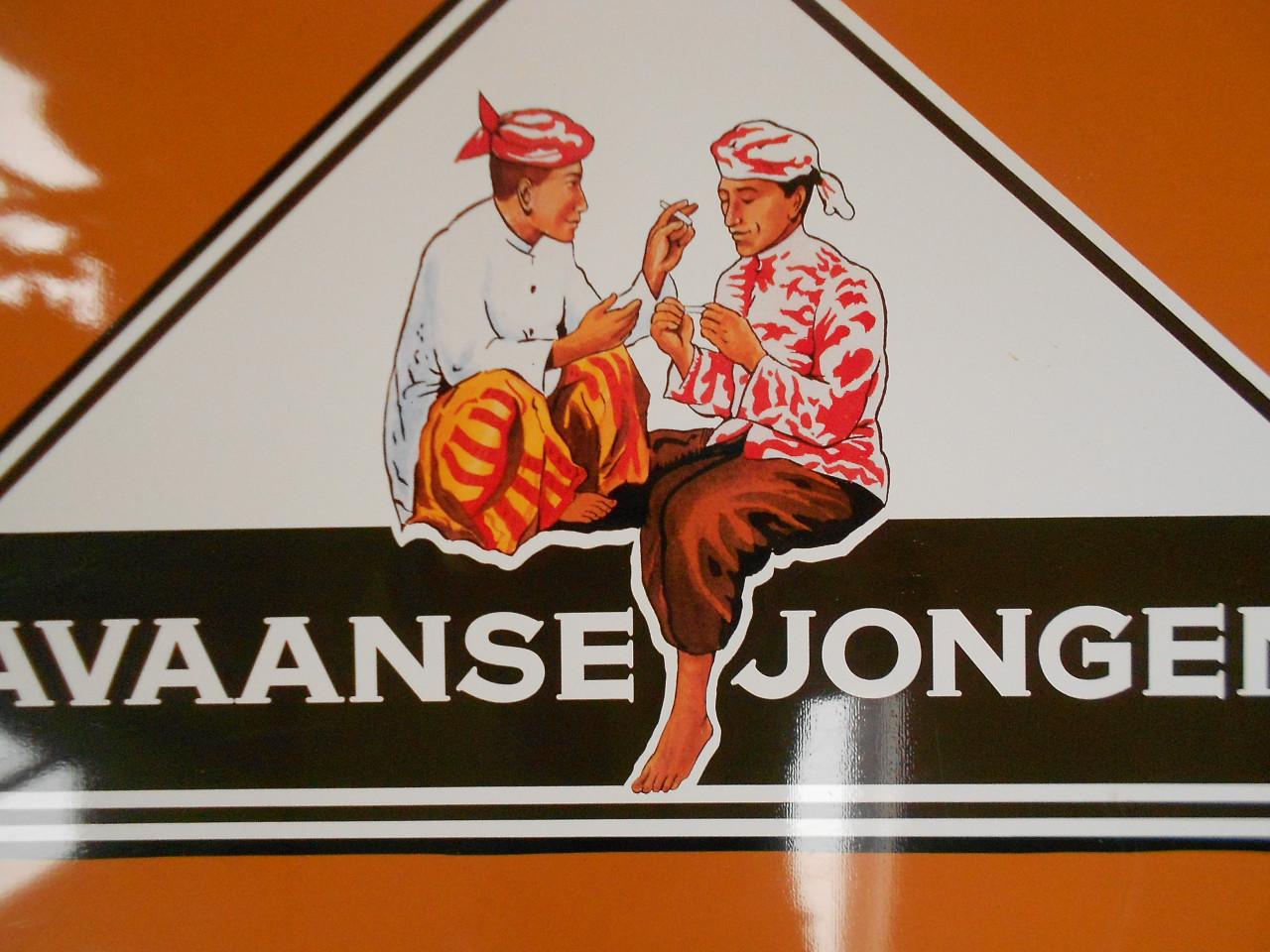 Vintage reclamebord Javaanse jongens.