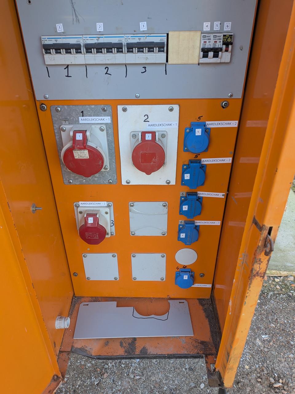 Bouwkast, bouwaansluiting, stroomaansluiting