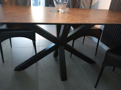 Eettafel keramiek 100x200 cm met 6 of 4 stoelen en meer zie foto,s