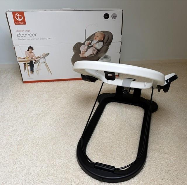 Stokke Steps Wipstoel Bouncer | Grey/ Grey clouds