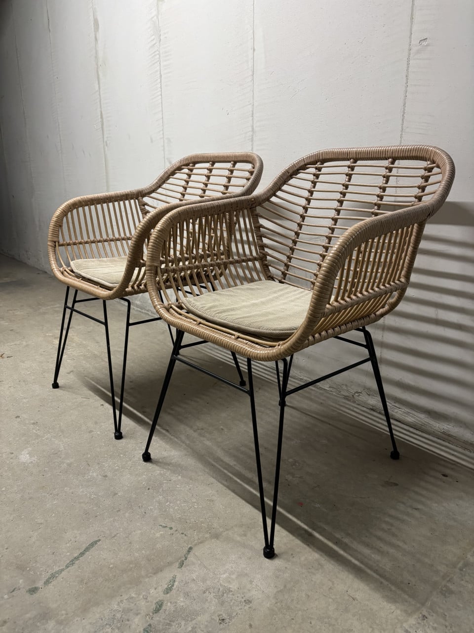 Tuinstoelen rotan 3x