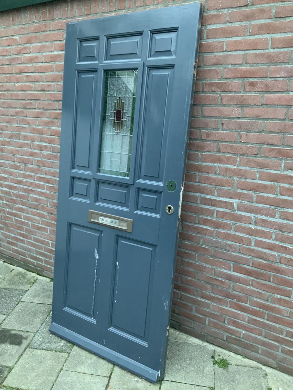 Voordeur met glas in lood