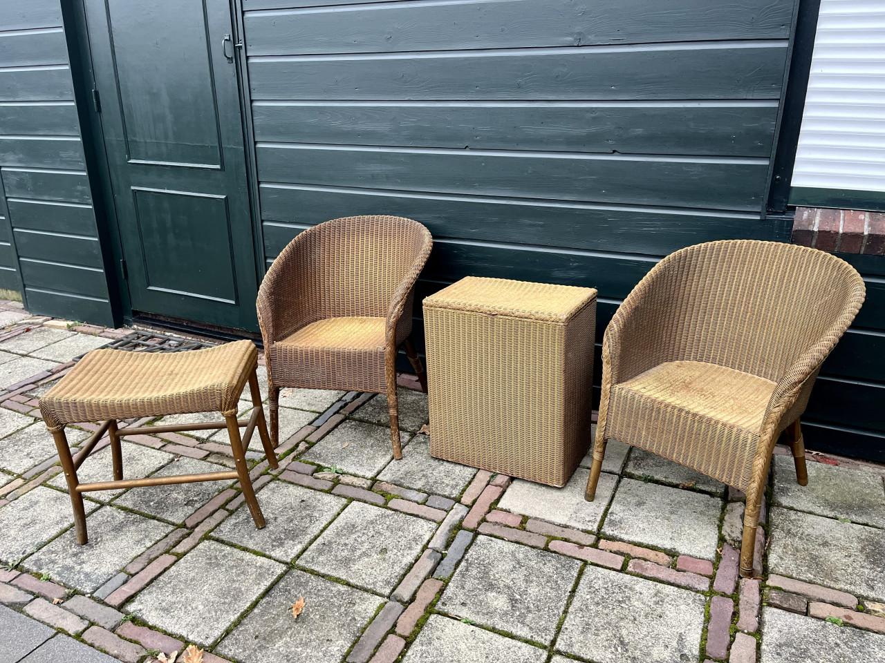 Engelse Lloyd Loom set 4 delig