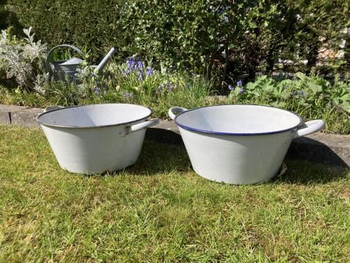 Emaille wasteil / bekken 2st.