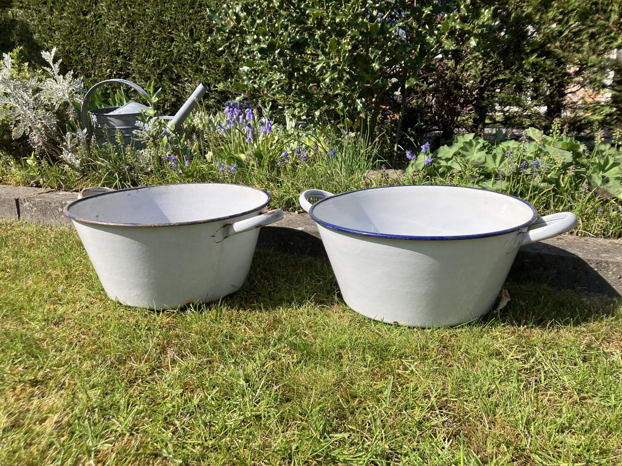 Emaille wasteil / bekken 2st.