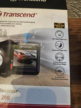 Zgan Transcend DrivePro 200 Dashcam - Full HD met Wi-Fi