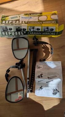Opzetspiegel (2x) caravan lange arm en korte arm (Rupel)