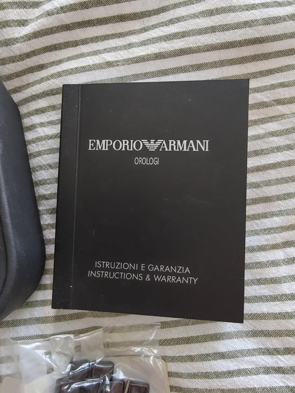 Armani zwart RVS herenhorloge