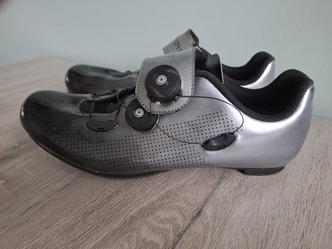 Wielrenschoenen zilver maat 44