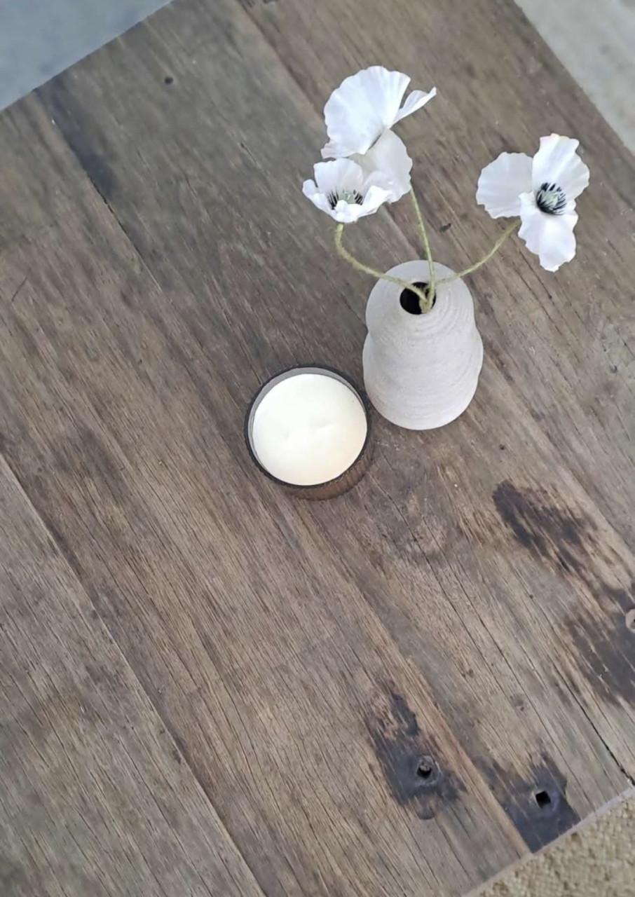 Zware massief houten salontafel