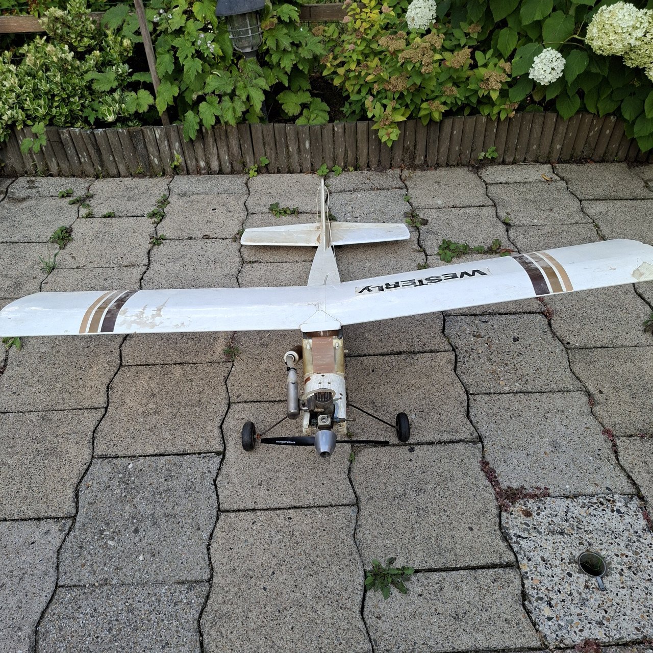 Vintage rc vliegtuig
