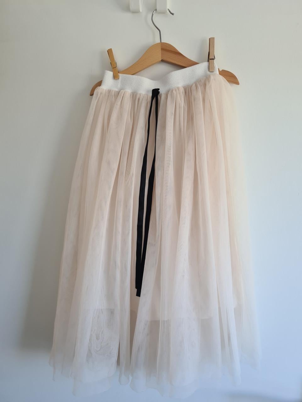 Ecru voile rok met onderrok van Colorful Childhood  Mt 134