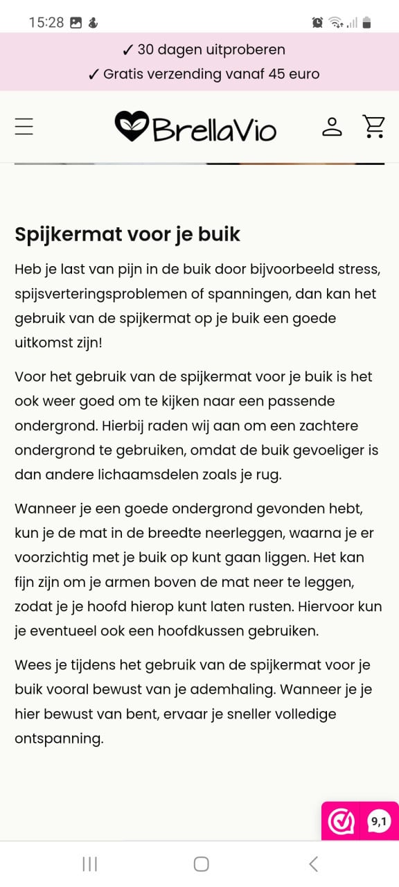 Spijkermat en kussen