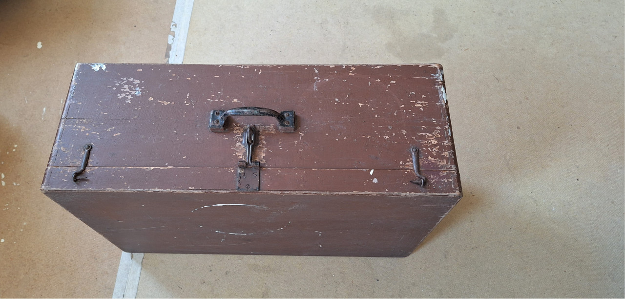 Houten reiskoffer