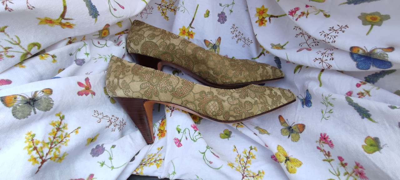 Dames Studio Zanon hoge pumps maat 42.5, groen, zo goed als nieuw