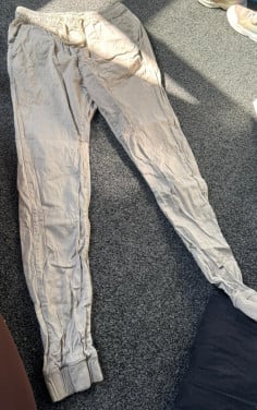 Beige cargo broek