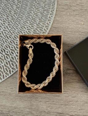 Zilvere rope armband NIEUW