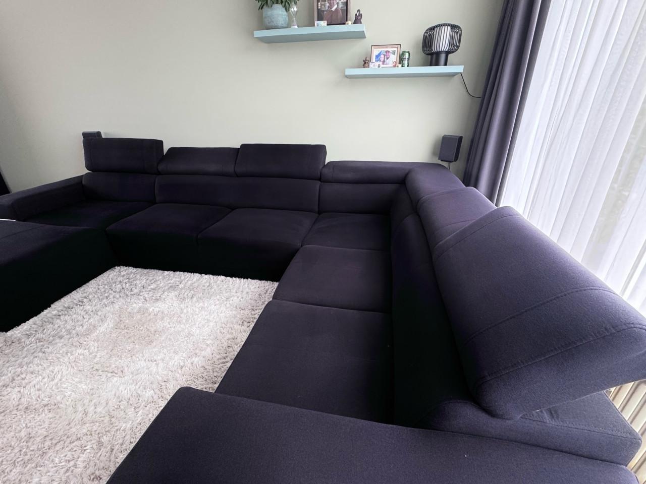 Hoekbank met lounce en verstelbare hoofdsteunen