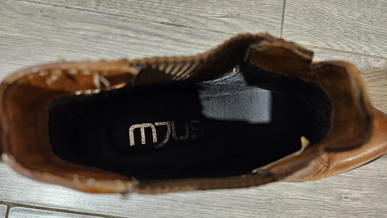 Mjus Leren Enkellaarsjes Western Maat 41