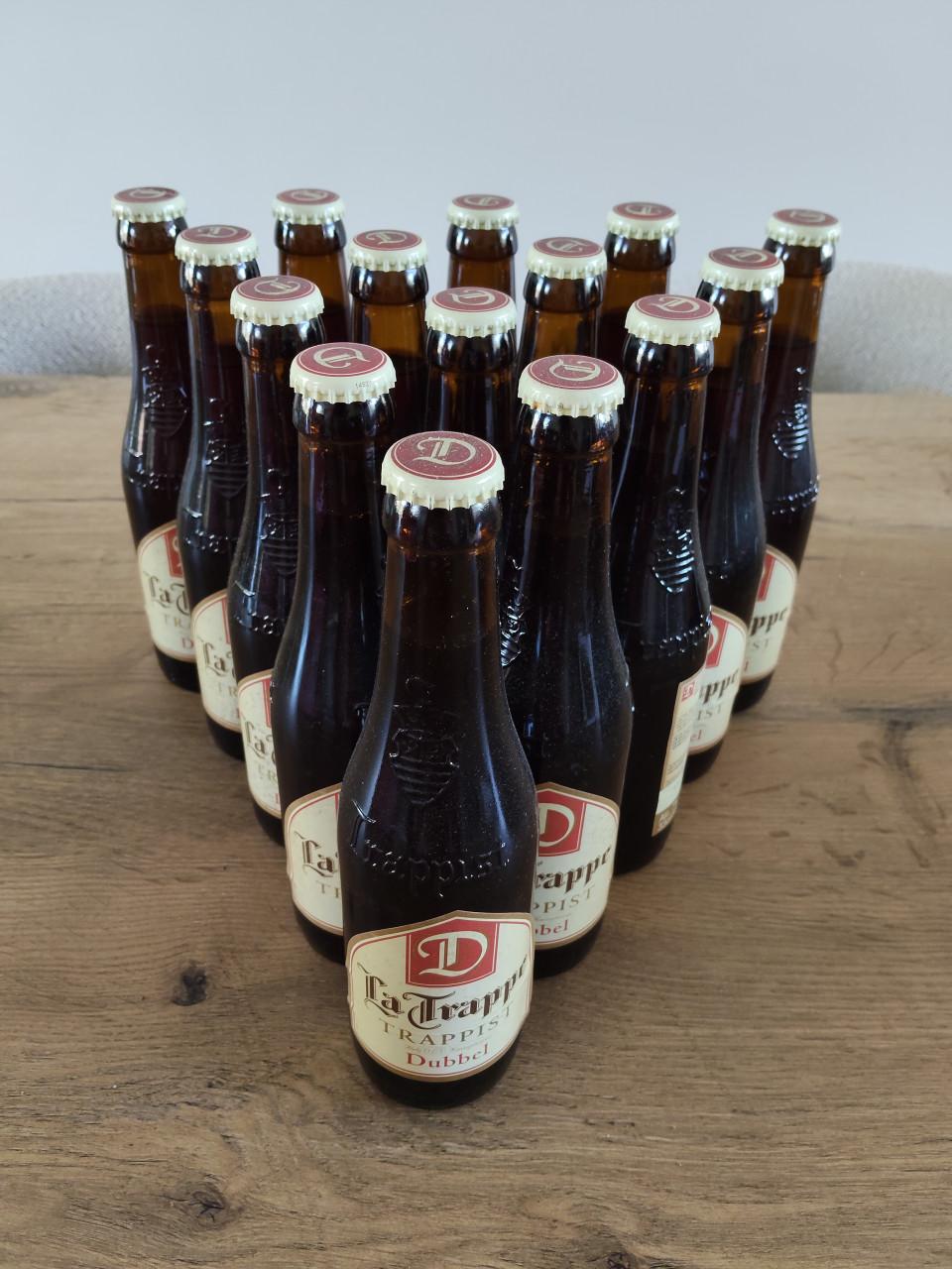 15 flessen La Trappe Dubbel €0,50 per stuk
