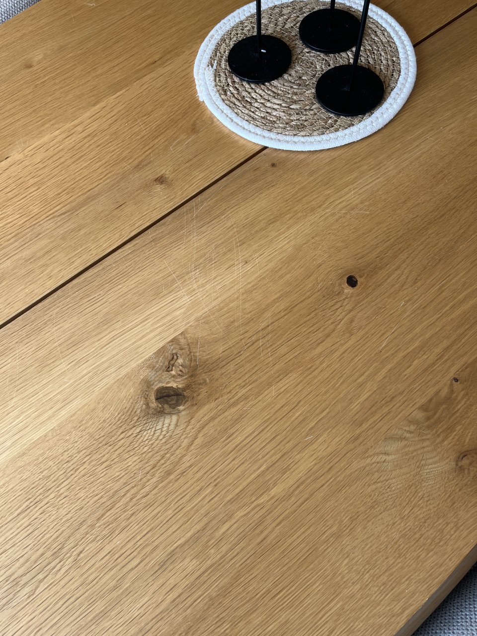 Eettafel SKOVLUNDE 90x200 naturel eiken/zwart