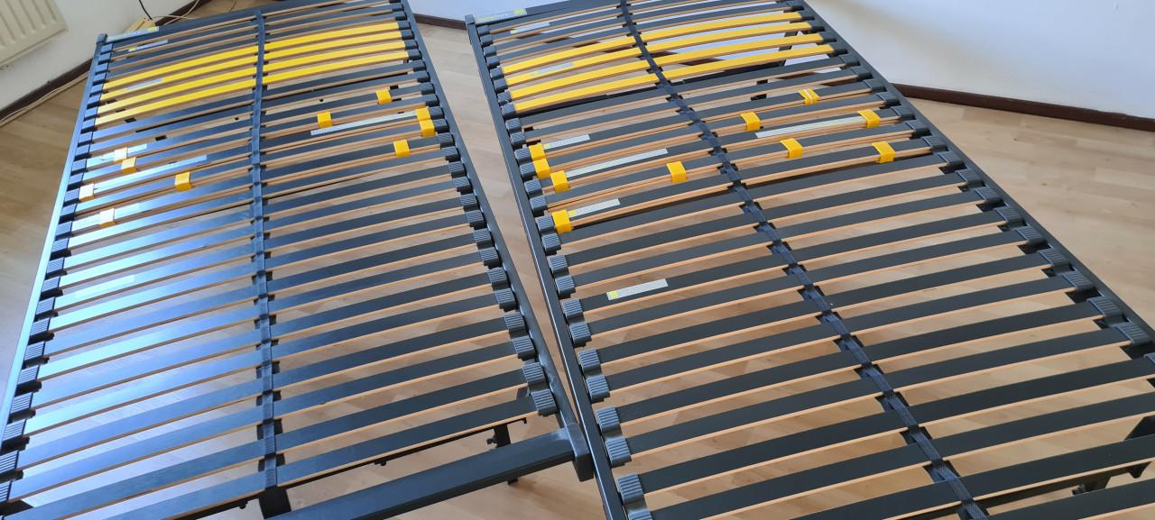 Gratis afhalen, 2 Bossflex 400 lattenbodems op poten 90x200 GERESERVEERD!