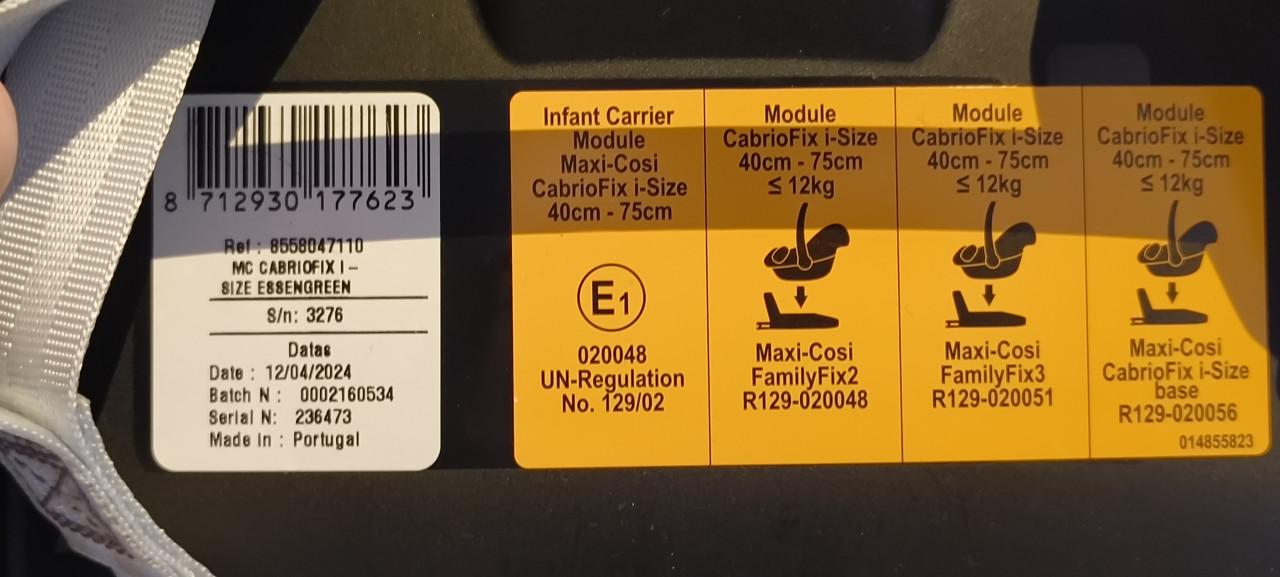 Maxi cosi Cabrio fix - Nette staat!