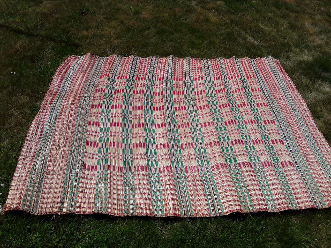 Vintage rieten mat