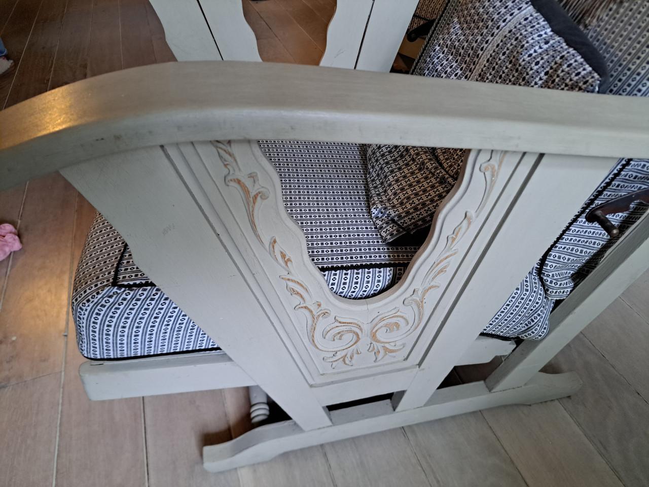 2 stoelen ca 1950 zeeuwsche stof