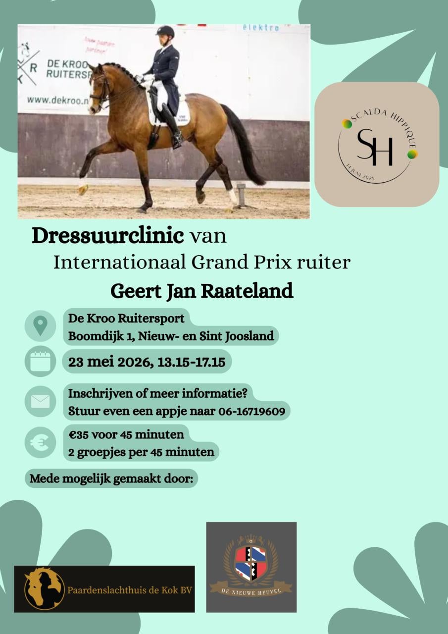 Een leuk paardenevenement waar je bij moet zijn. 'Scalda Hippique