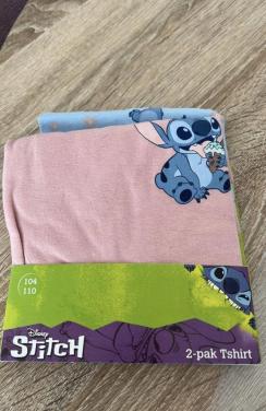 Disney Stitch - 2x T-shirts - Maat 104-110