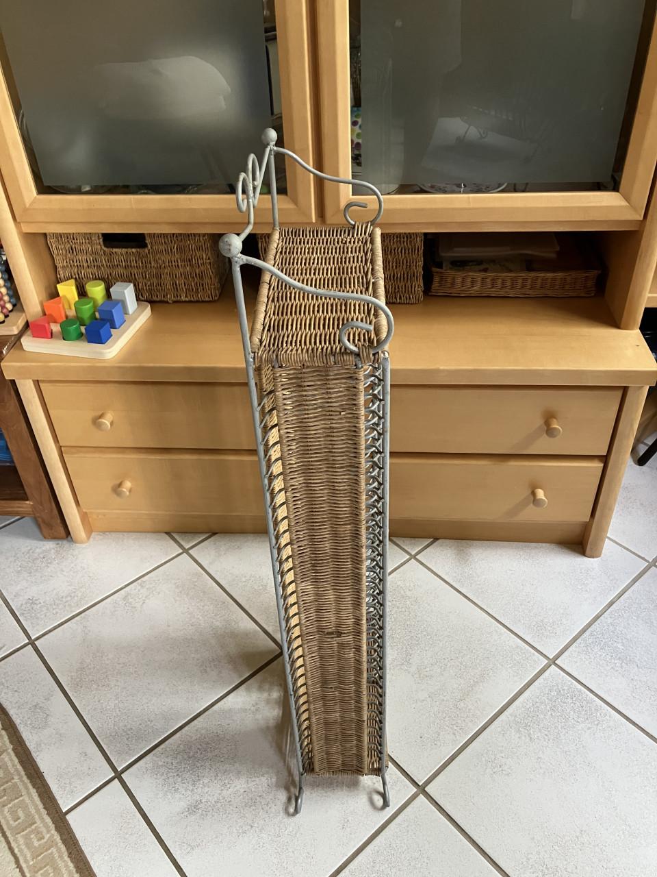 Vintage rotan / rieten CD-toren