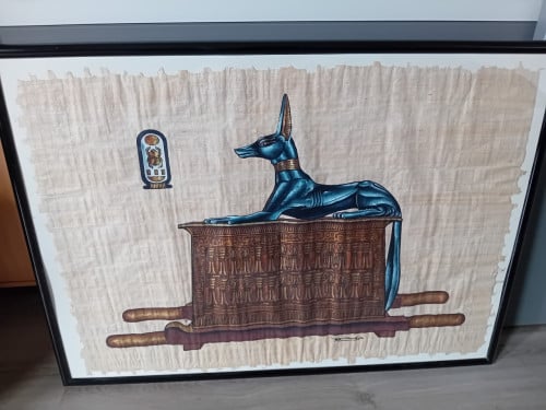 Egyptische tekening op papyrus
