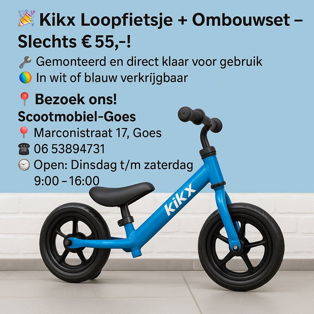 Kikx Loopfiets - Klassiek Retro Ontwerp (Medium)