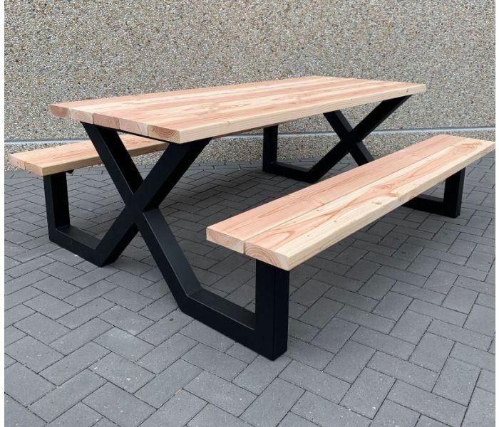 Picknicktafels - Hout - Staal/douglas en Kunststof